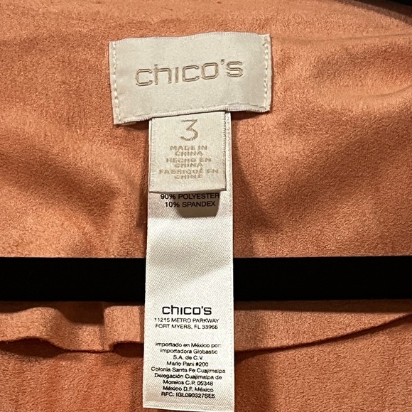 Chico's Light Coral Open Front Cardigan - Picture 4 of 7